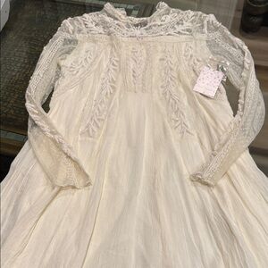 Free People Cream Lace dress